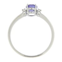 Anneau Promesse Femme in Or Tanzanite 0.45 Ct AOV64TAN - AOV64TAN